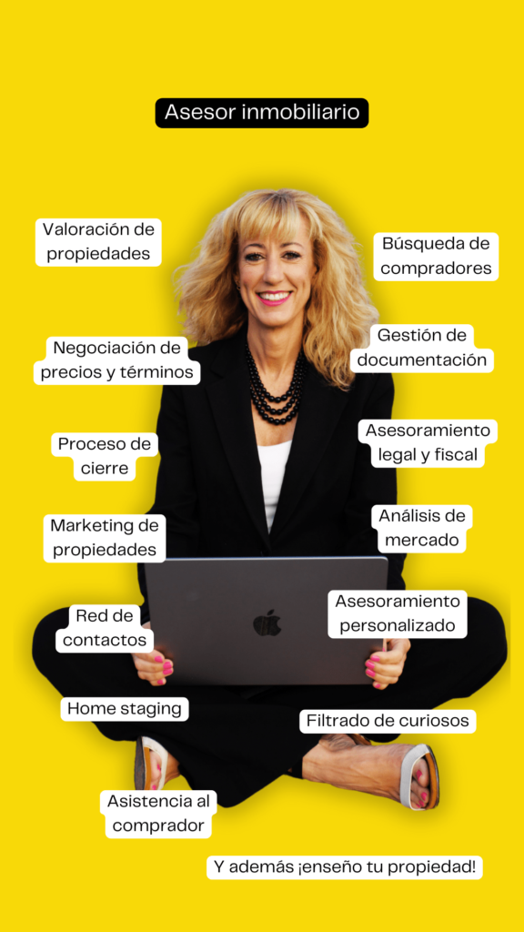 Asesor inmobiliario con los servicios profesionales que ofrece Mj capdepón y propiedad